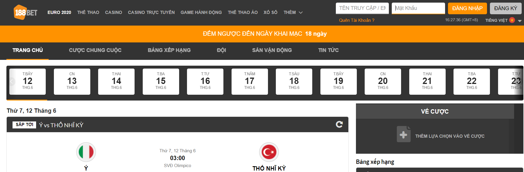 Hướng Dẫn Cá Cược Cho Mùa Giải Euro Tại 188bet