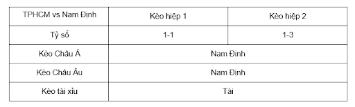 Soi kèo TPHCM vs Nam Định lúc 19h15 ngày 15/6 - V League